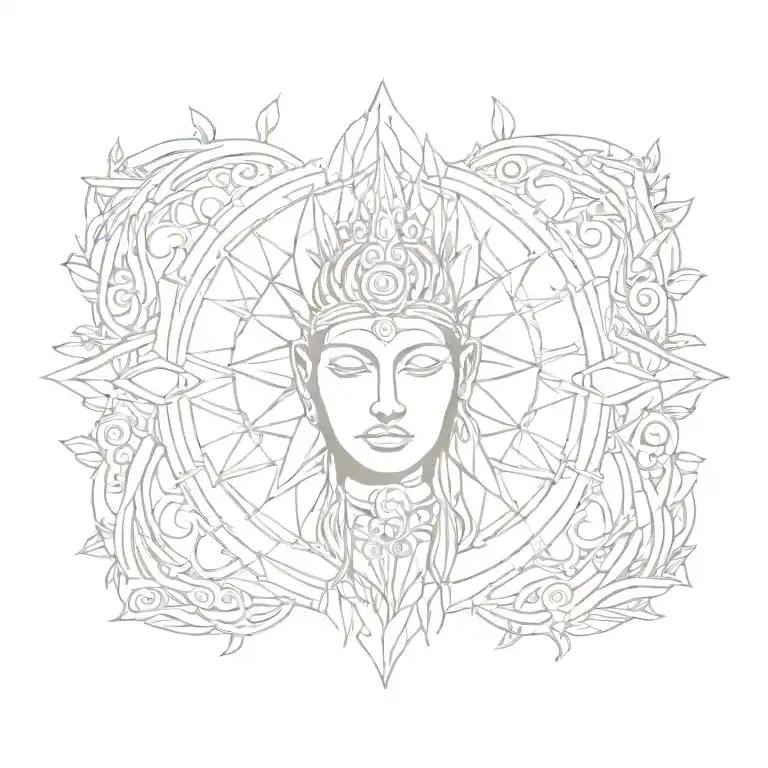 meditate pineal tattoo design idea