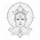 meditate pineal tattoo design idea