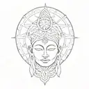 meditate pineal tattoo design idea