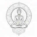 meditate pineal tattoo design idea