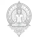 meditate pineal tattoo design idea