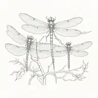 dragonfly perched tattoo design idea