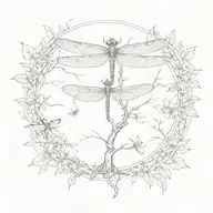 dragonfly tree of life tattoo design idea