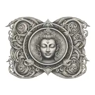 meditate pineal tattoo design idea