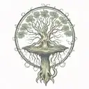 pineal gland Forest Hammock tattoo design idea