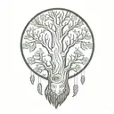 pineal gland Forest Hammock tattoo design idea