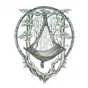 pineal gland Forest Hammock tattoo design idea