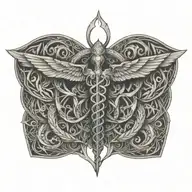 caduceus tattoo design idea