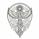 caduceus tattoo design idea
