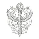 caduceus tattoo design idea