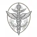 caduceus tattoo design idea