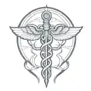 caduceus tattoo design idea