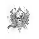  about ''Risks'' and ''money'' on the arm tattoo design idea