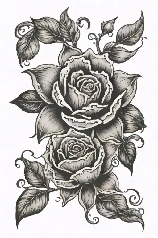 smile now cry later flower blooming tattoo design idea