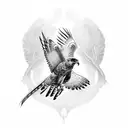 hawk  tattoo design idea