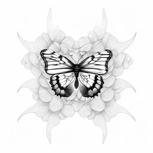 colombian butterfly  tattoo design idea