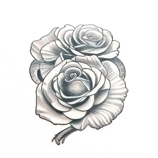 rams head with flowers tattoo design idea