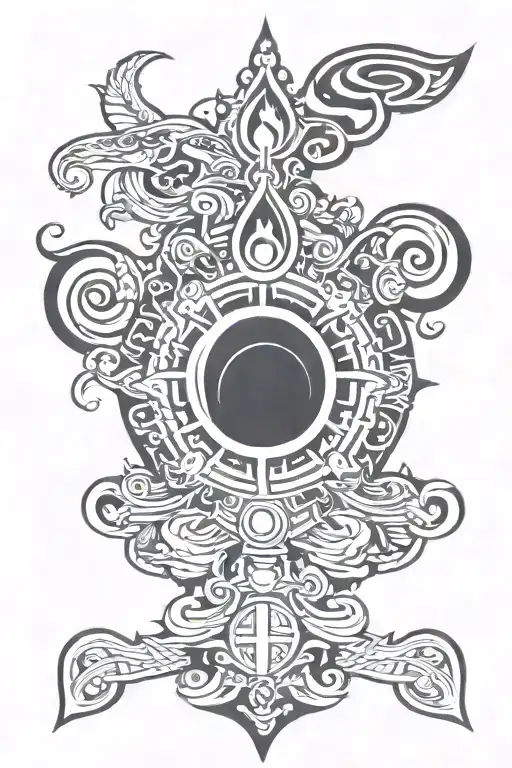 Vishnu Shiv tattoo design idea