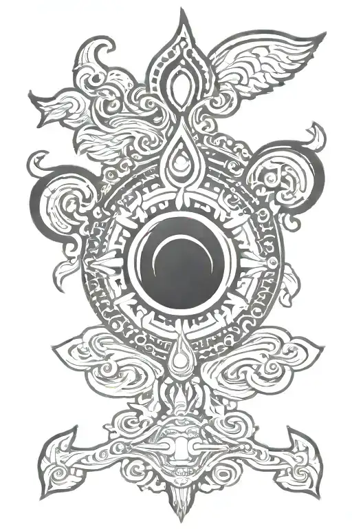 Vishnu Shiv tattoo design idea