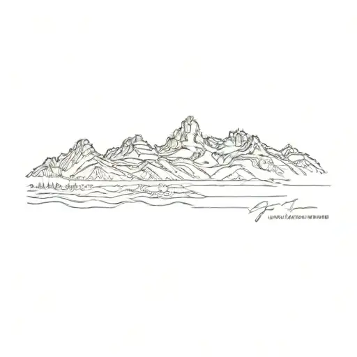 grand teton national park tattoo design idea