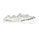 grand teton national park tattoo design idea