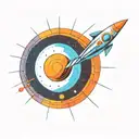 colorful retro spacehip exiting a wormhole interstellar tattoo design idea