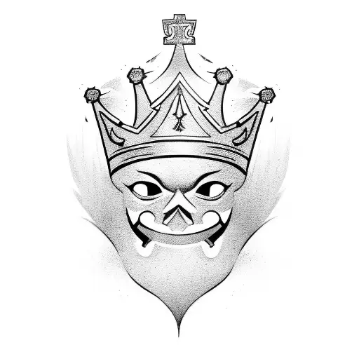 A king crown with the name Carlos upside tattoo design idea