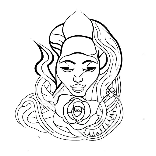sol e lua tattoo design idea
