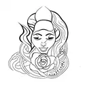 sol e lua tattoo design idea