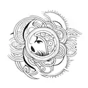 sol e lua tattoo design idea