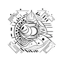 sol e lua tattoo design idea