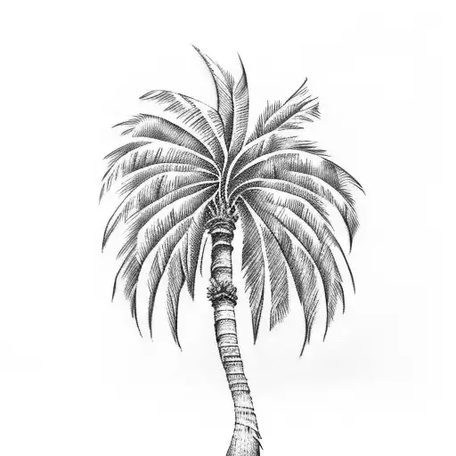 Palm Tree tattoo design idea