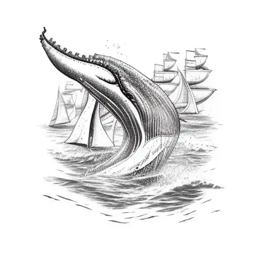 Sailing Trip that starts in Bali and Ends in South Africa with the boat name being Vela on a map with whales  tattoo design idea