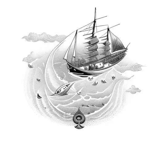 Sailing Trip that starts in Bali and Ends in South Africa with the boat name being Vela  tattoo design idea