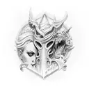 Greek mythology underworld sleeve tattoo design idea