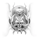 Greek mythology underworld sleeve tattoo design idea