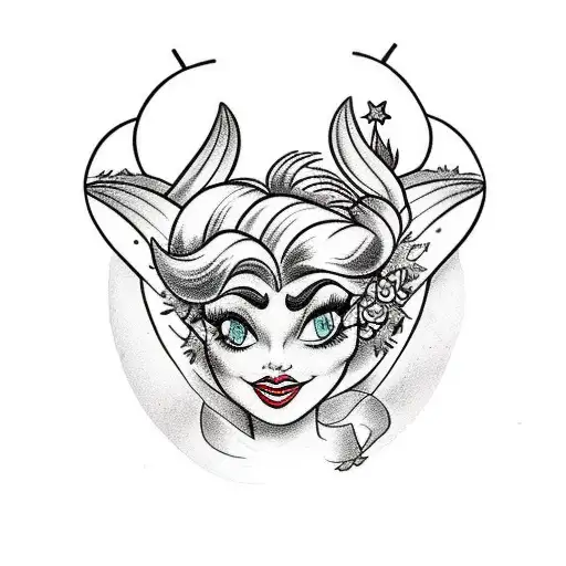 tinker bell tattoo design idea
