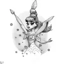 tinker bell tattoo design idea