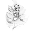 tinker bell tattoo design idea