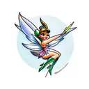 tinker bell tattoo design idea