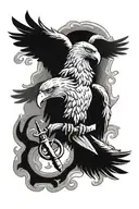 eagles locking talons  tattoo design idea