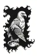 eagles locking talons  tattoo design idea