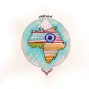 Indian map tattoo design idea