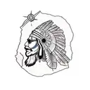 Indian map tattoo design idea