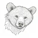 bear cub tattoo design idea