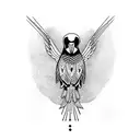 A tattoo design combining elements of MMA and crows, in a blackwork style tattoo design idea