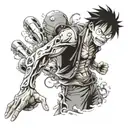 luffy gear 5 tattoo design idea