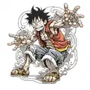 luffy gear 5 tattoo design idea