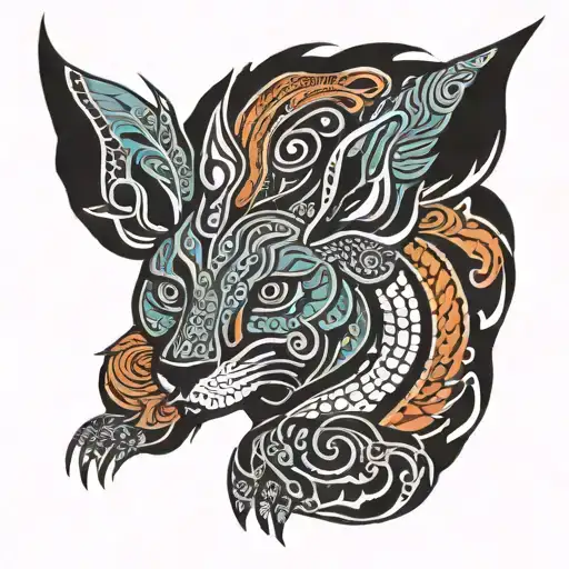 Australian animal aboriginal art tattoo design idea