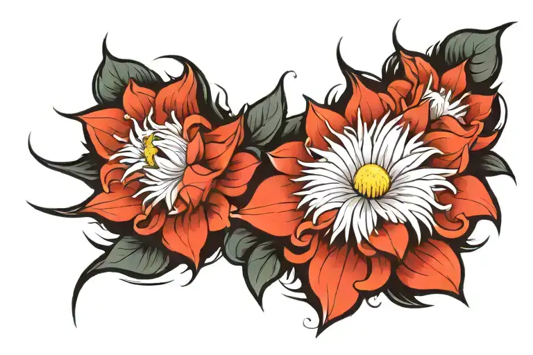 crysanthemum "know your worth" tattoo design idea